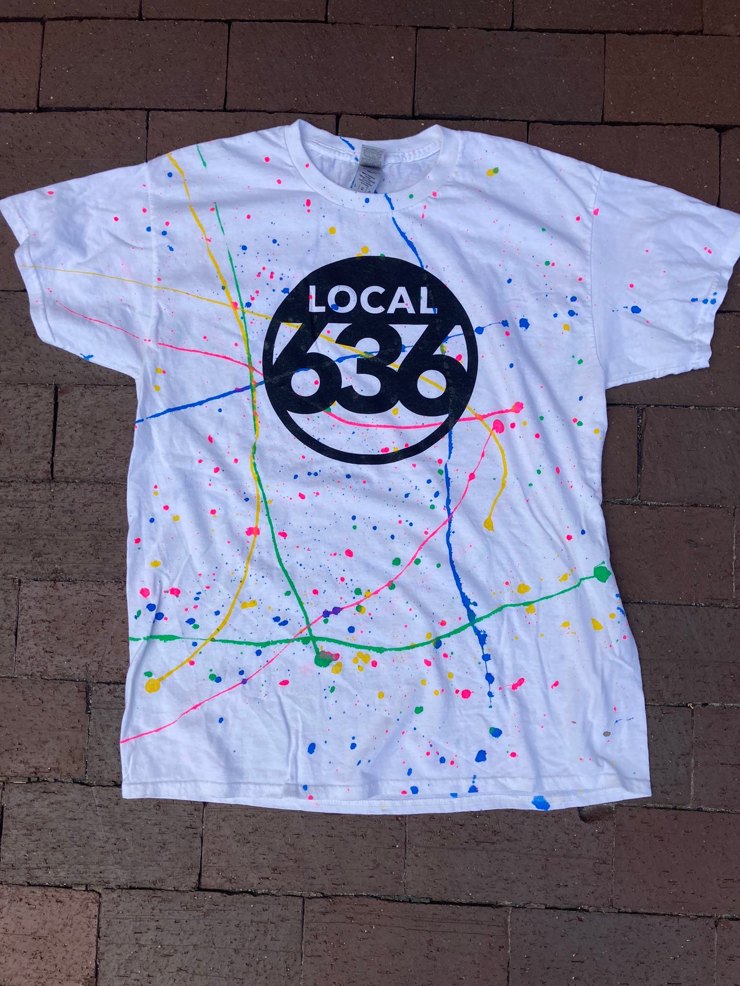 Rainbow Splatter White
