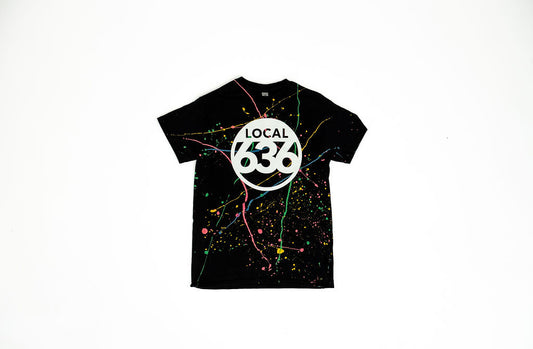 Rainbow Splatter Black