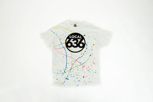 Rainbow Splatter White